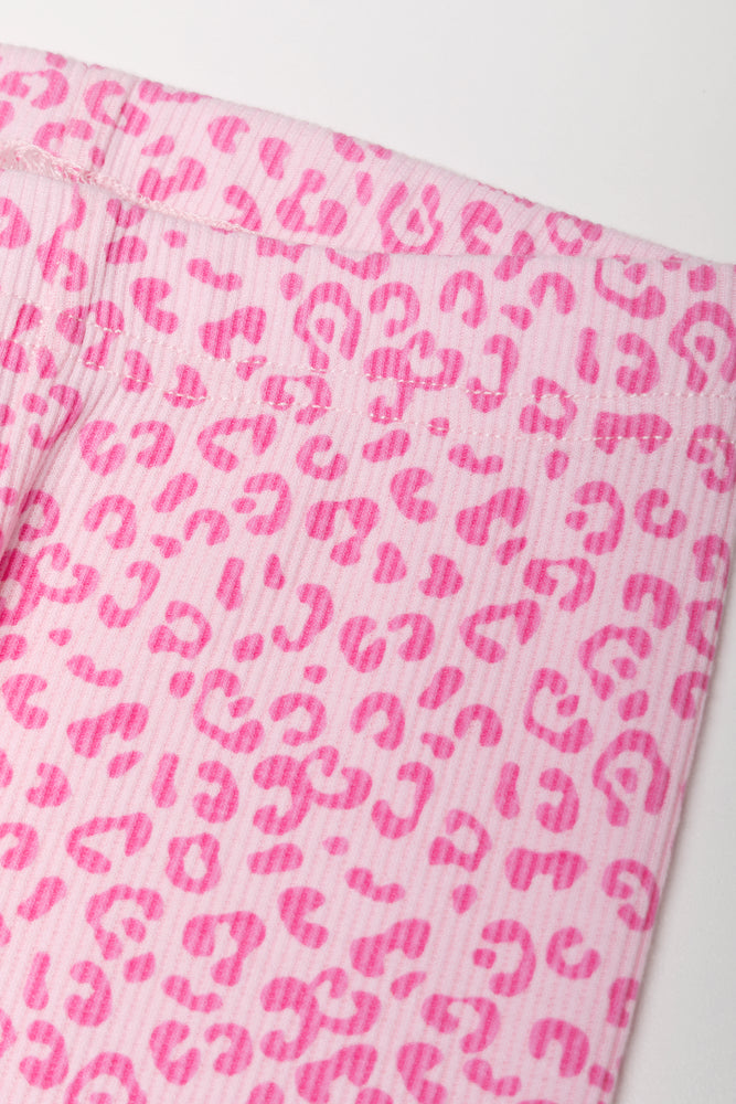Animal Leggings Light Pink