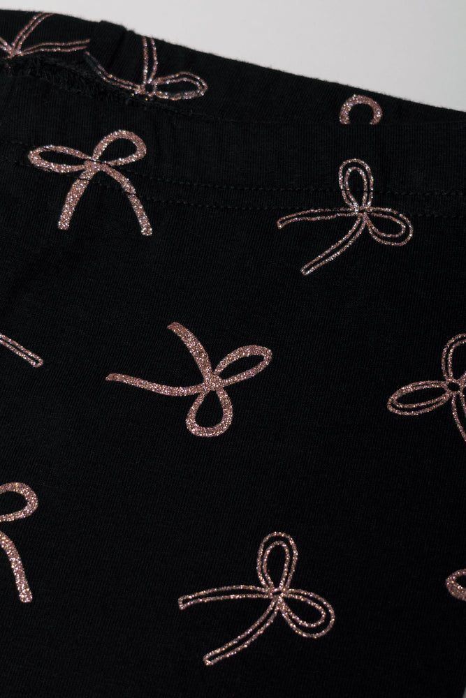 Bow Leggings Black And Pink (1)