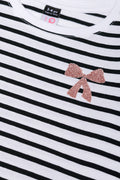 Stripe Long Sleeve T-Shirt Black (1)