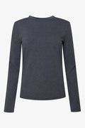 Crew Neck Long Sleeve T-Shirt Dark Grey