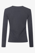 Crew Neck Long Sleeve T-Shirt Dark Grey (1)
