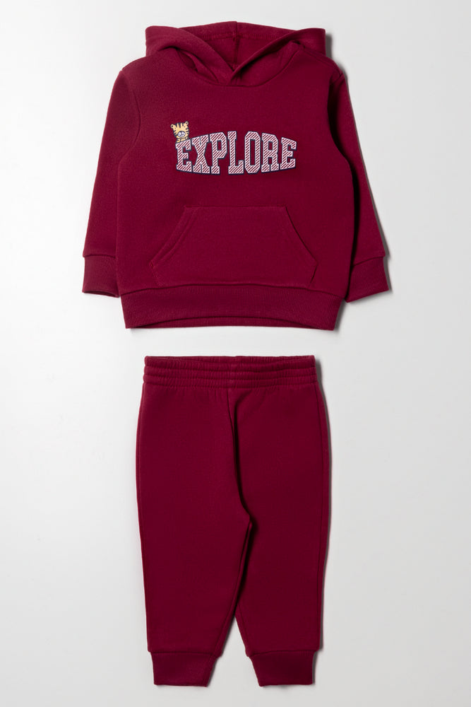 Hooded Tracksuit Burgundy