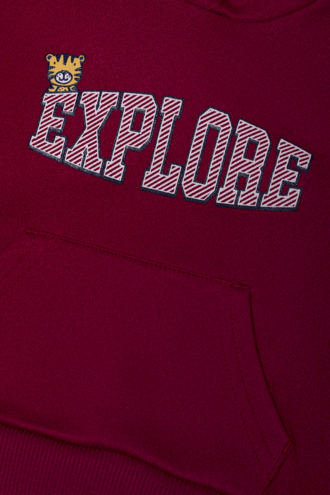 Hooded Tracksuit Burgundy