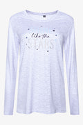 Long Sleeve Stars Pyjamas Grey And Blue (1)