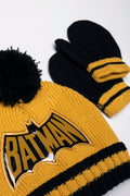 Batman Beanie And Mittens Set Yellow (1)