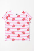 Heart Short Sleeve T-Shirt Red