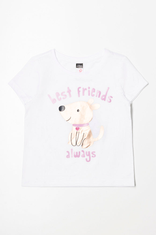 Dog Short Sleeve T-Shirt White