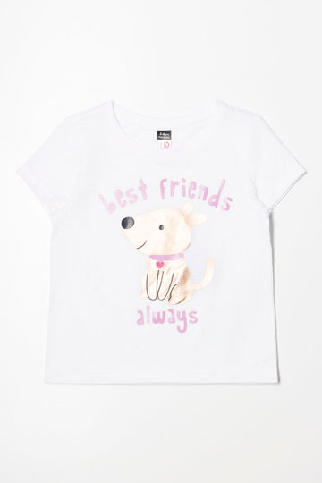 Dog Short Sleeve T-Shirt White