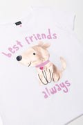 Dog Short Sleeve T-Shirt White (1)