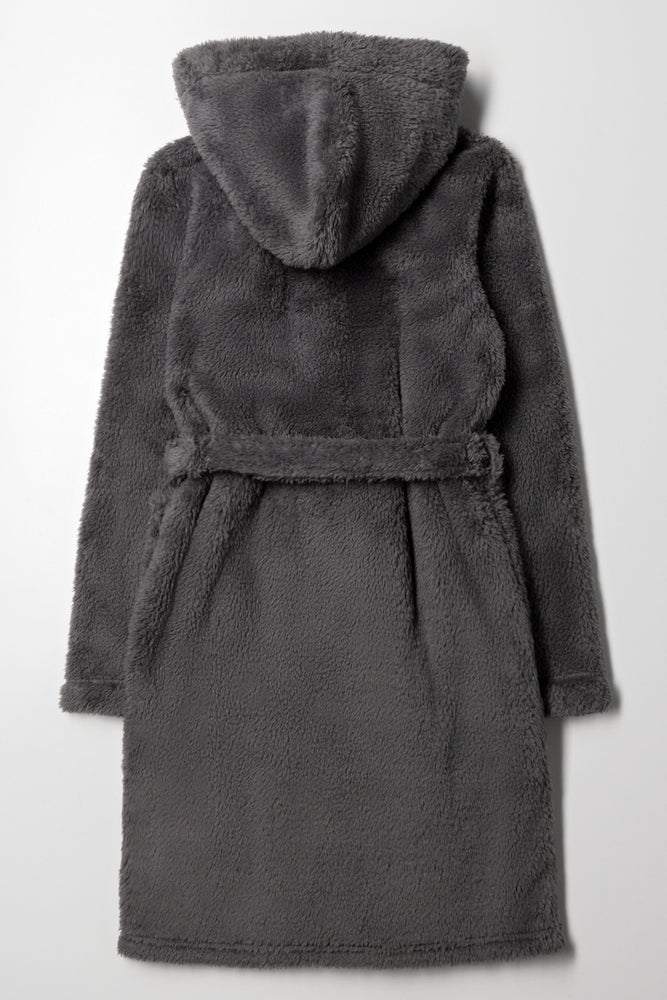 Shaggy Gown Dark Grey (2)