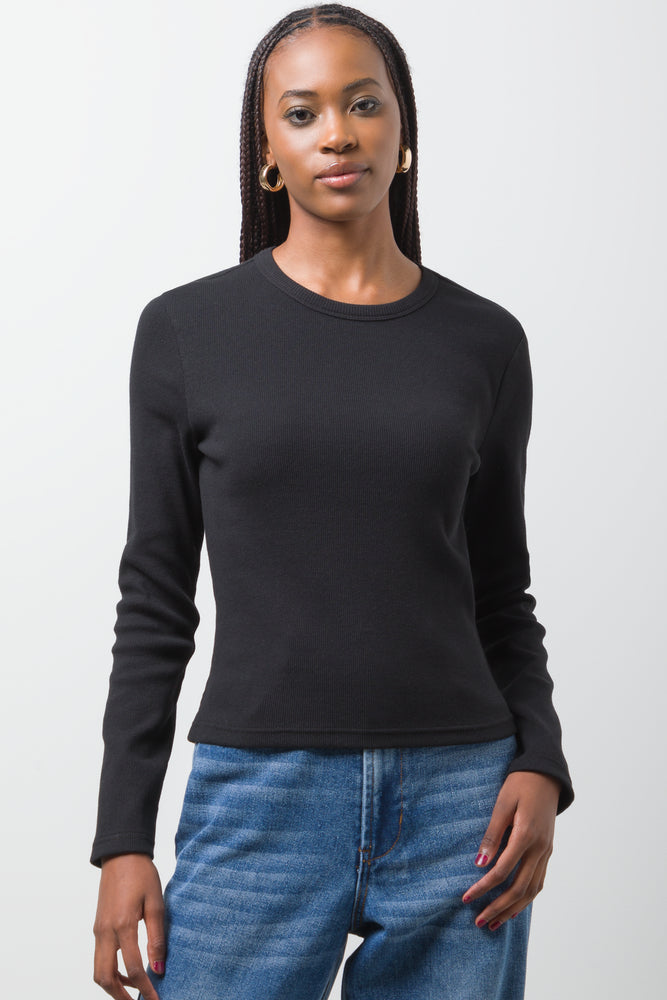 Rib T-Shirt Black