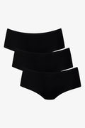 3 Pack Bamboo Cotton Boyleg Black (1)