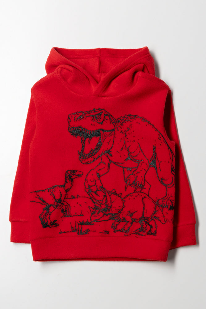 Dinosaur Hoodie Red