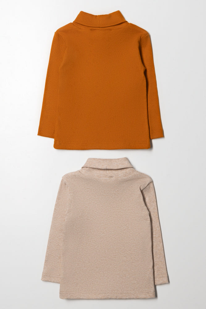 2 Pack Polonecks Burnt Orange And Natural (2)