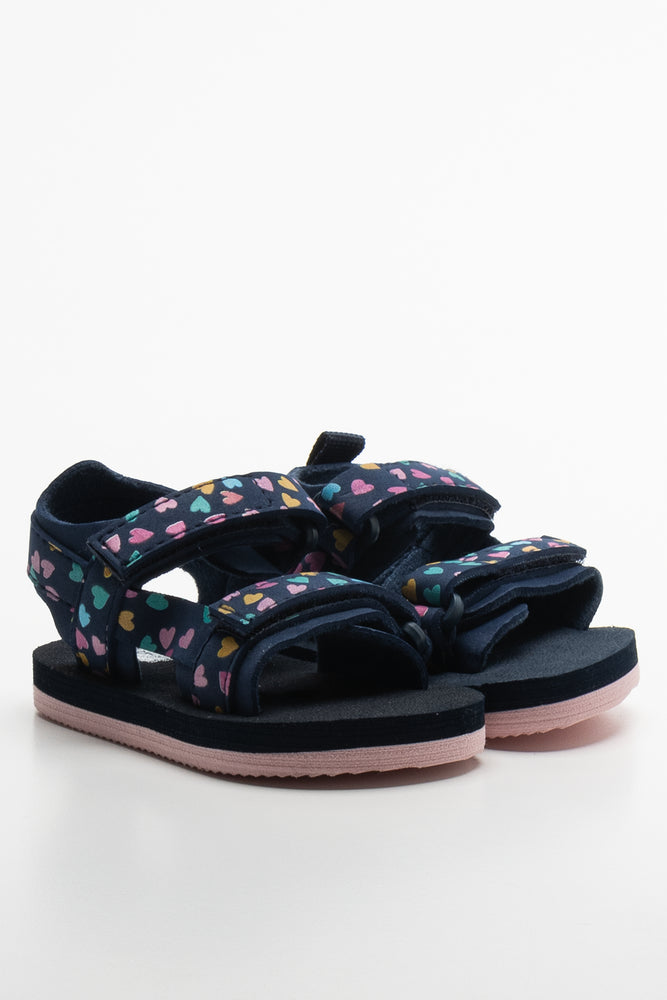 Heart Sandal Navy