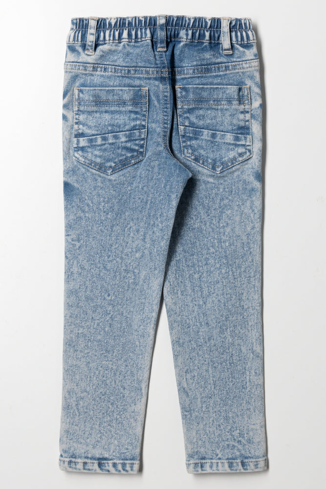 Rip And Repaired Skinny Denim Jeans Blue (2)
