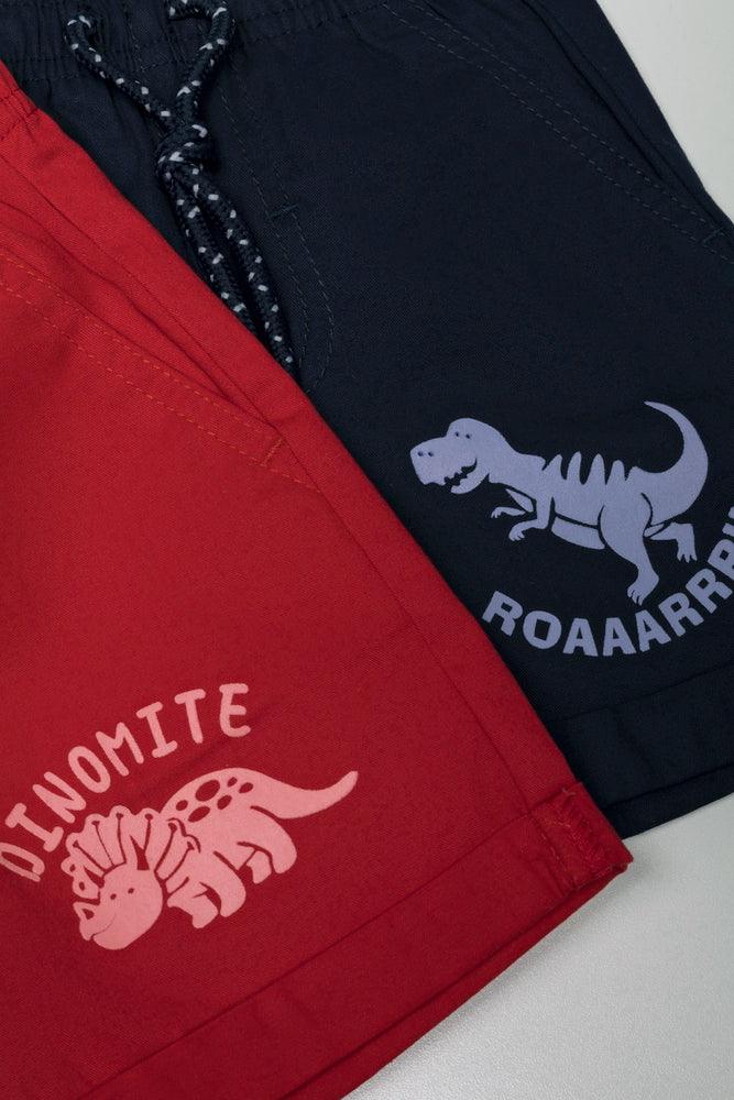 2 Pack Shorts Navy & Red (1)