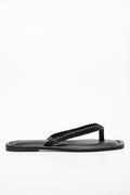 Weave Thong Sandal Black (1)