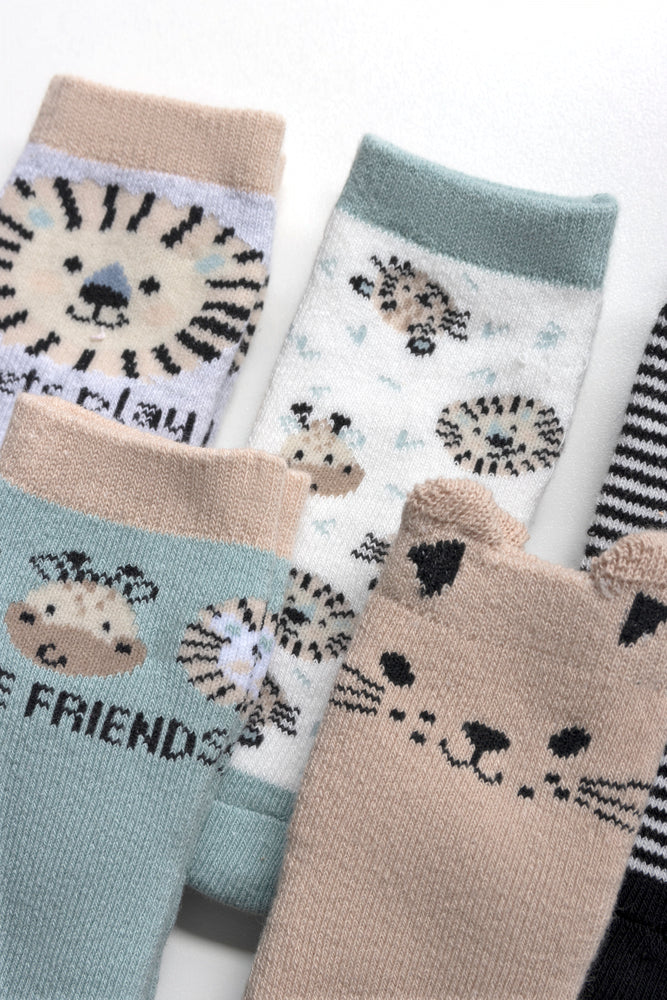 5 Pack Tiger And Friends Socks Multi (1)