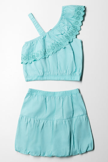 Top and Skirt Set Blue