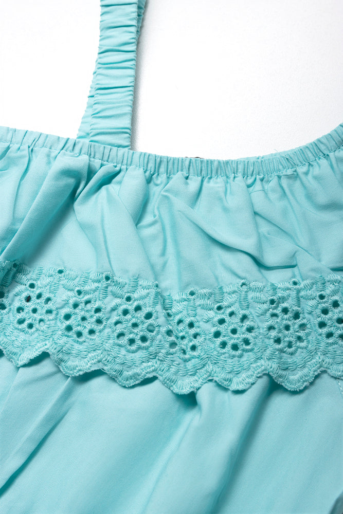 Top and Skirt Set Blue (1)