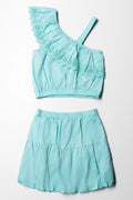 Top and Skirt Set Blue (3)