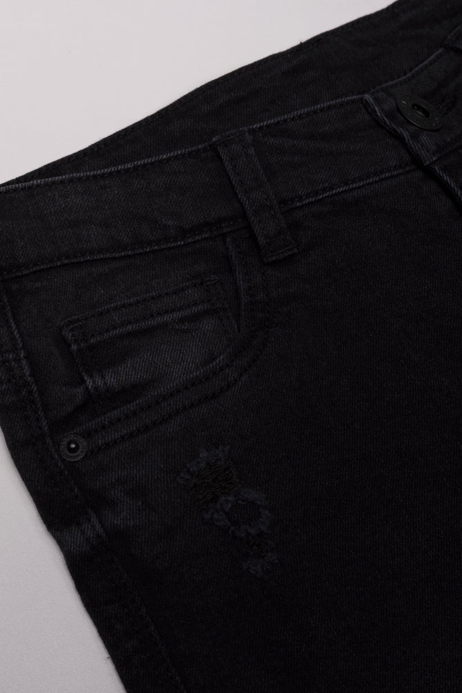 Ripped Denim Jeans Black
