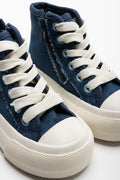 Stitch Denim High Top Sneaker Blue (2)