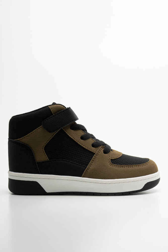 Skate High Top Sneaker Black And Green (1)