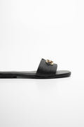 Buckle Trim Sandal Black (1)