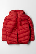 Hooded Puffer Jacket Red