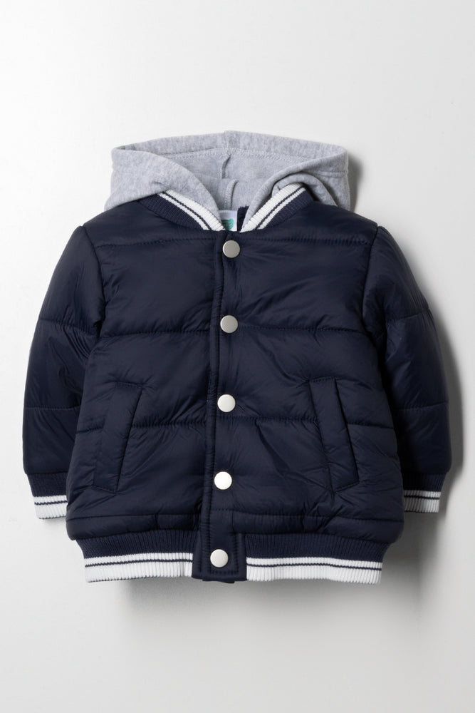 Hooded Puffer Jacket Navy