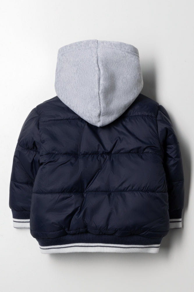 Hooded Puffer Jacket Navy (2)
