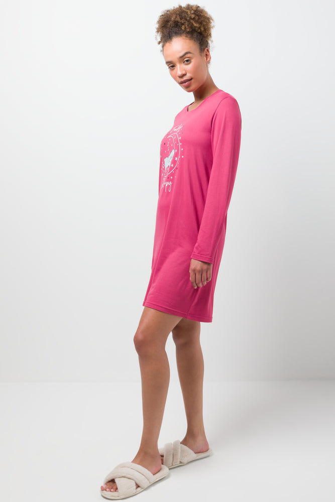Long Sleeve Koala Sleepshirt Pink