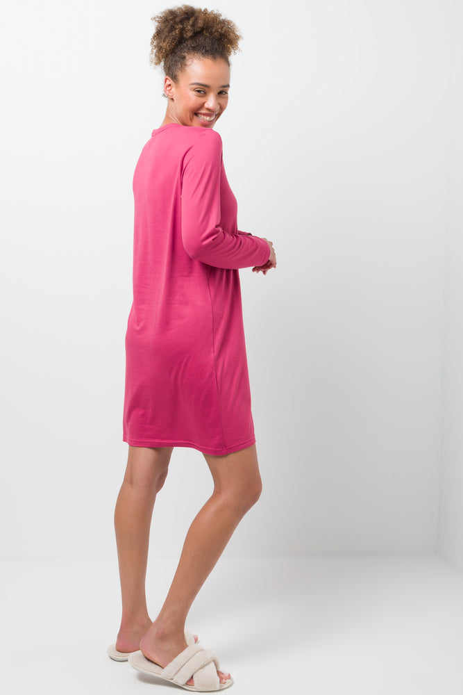 Long Sleeve Koala Sleepshirt Pink (2)