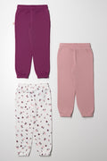 3 Pack Track Pants Pink (2)