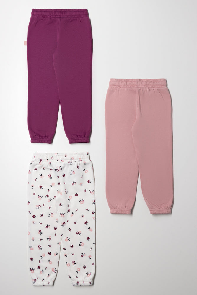 3 Pack Track Pants Pink (2)