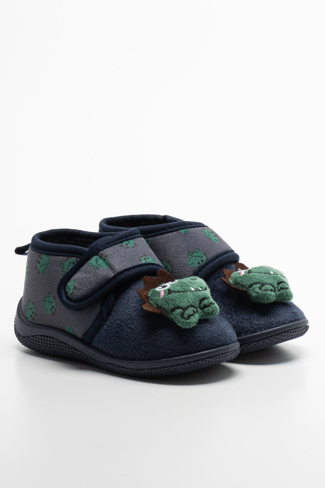 Dinosaur Slippers Navy