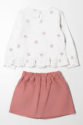 Shirt & Skirt Set White (7)