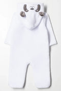 Fleece Panda Babygrow White (3)