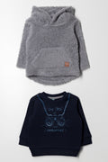 2 Pack Track Tops Grey And Navy