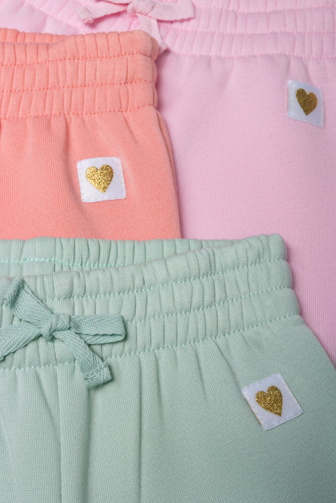 3 Pack Trackpants Green and Pink