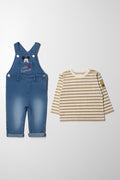 Mickey Mouse Denim Dungaree Set (4)