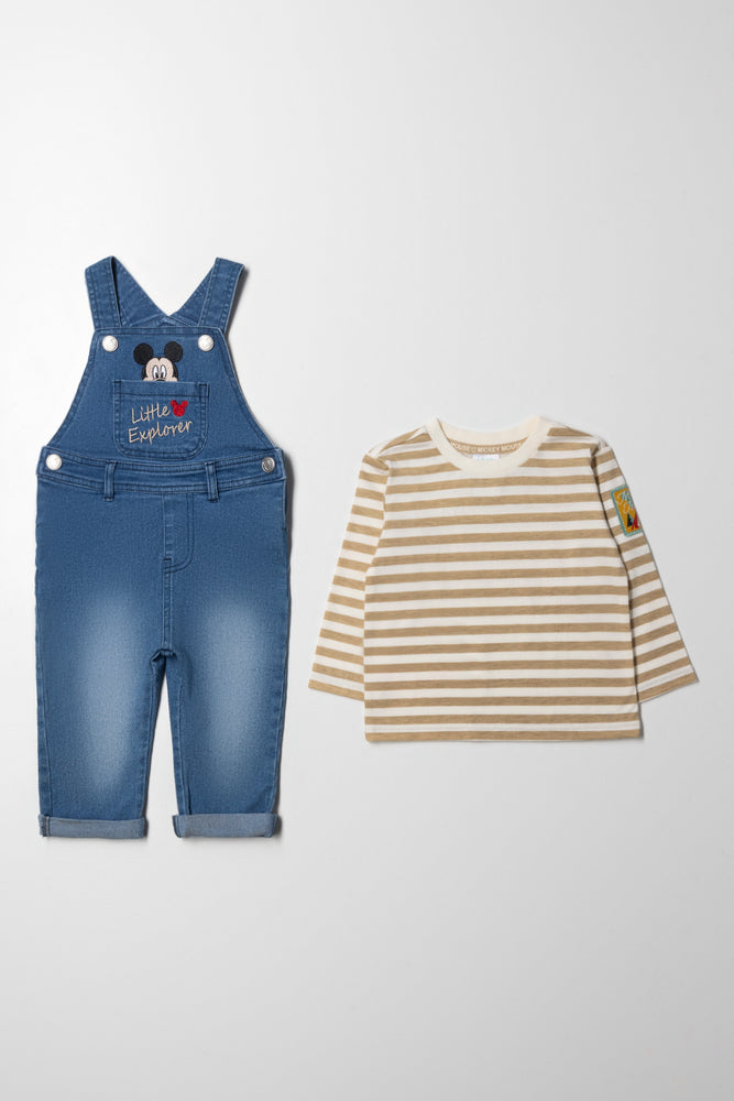 Mickey Mouse Denim Dungaree Set (4)