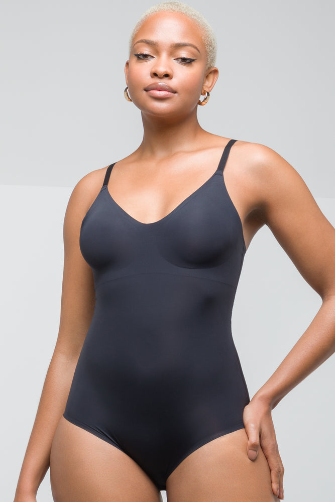 Bonded Brief Bodysuit Black