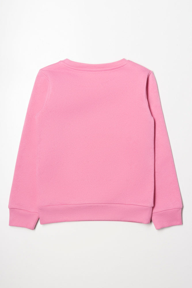 Barbie Crew Neck Track Top Pink (2)