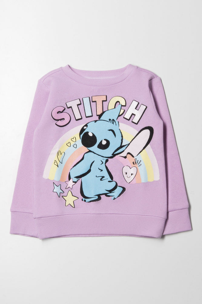 Lilo & Stitch Crew Neck Track Top Purple