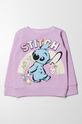 Lilo & Stitch Crew Neck Track Top Purple