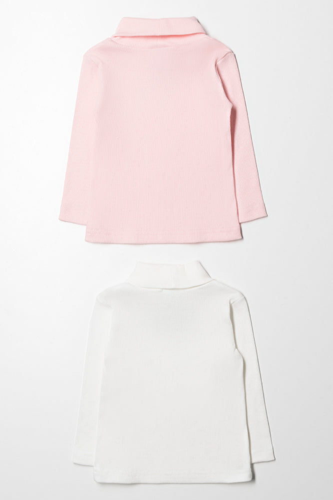 2 Pack Polonecks Pink And White (2)
