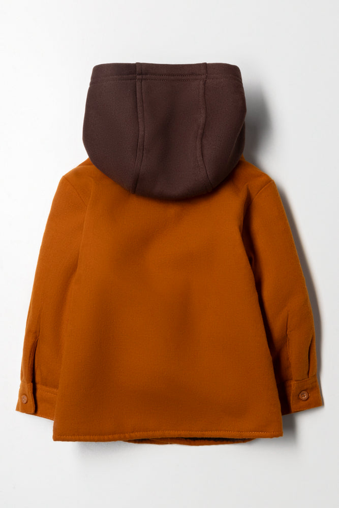 Hooded Shacket Brown (3)